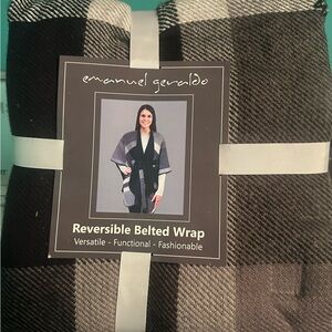 Emanuel Geraldo Black and Gray Reversible Belted Wrap